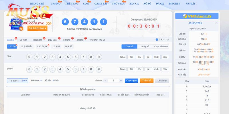 Cược lô đề trực tuyến minh bạch